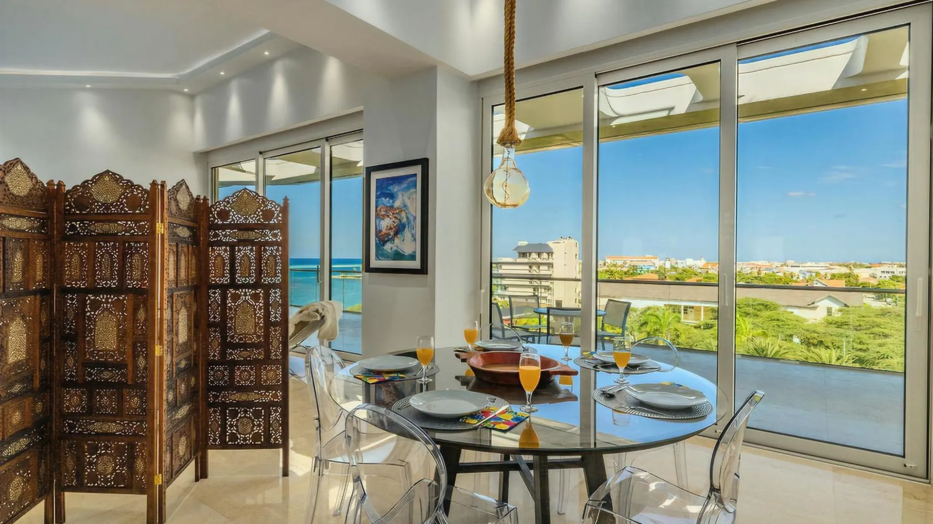 5Bph-Coral15 - Oceanfront Exclusive Penthouse With Stunning Views And Private Pool Home-Theater Included, Oranjestad